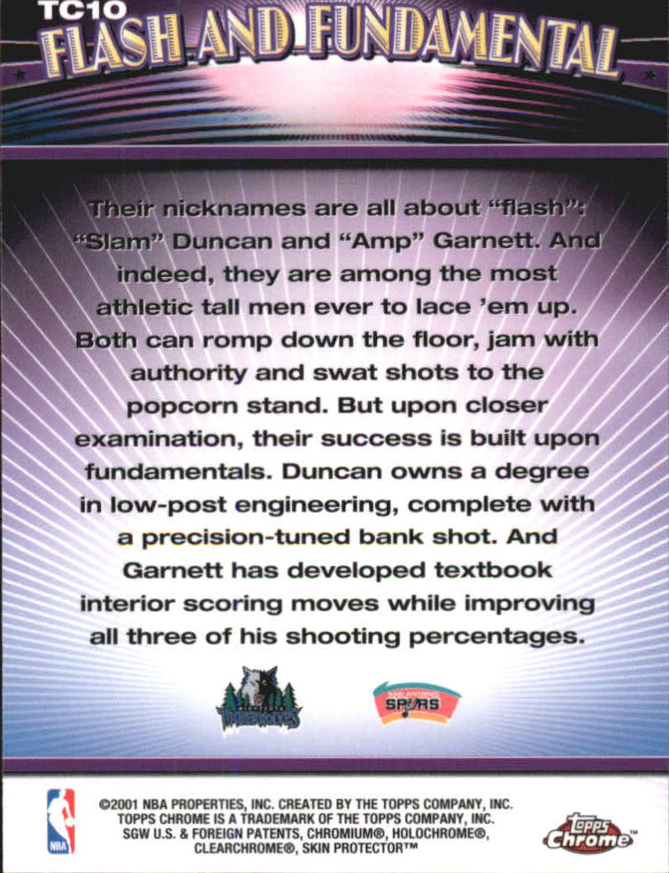 2000/2001 Topps Chrome Basketball Part 3 Insert Cards - Picture 23 of 86