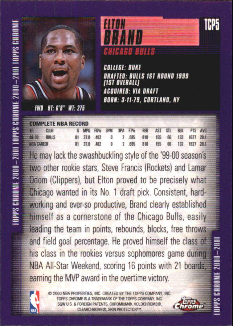 2000/2001 Topps Chrome Basketball Part 3 Insert Cards - Picture 74 of 86