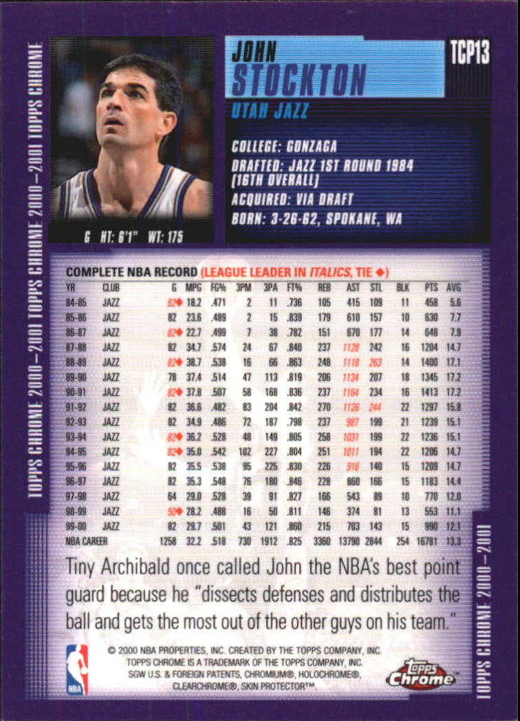 2000/2001 Topps Chrome Basketball Part 3 Insert Cards - Picture 78 of 86