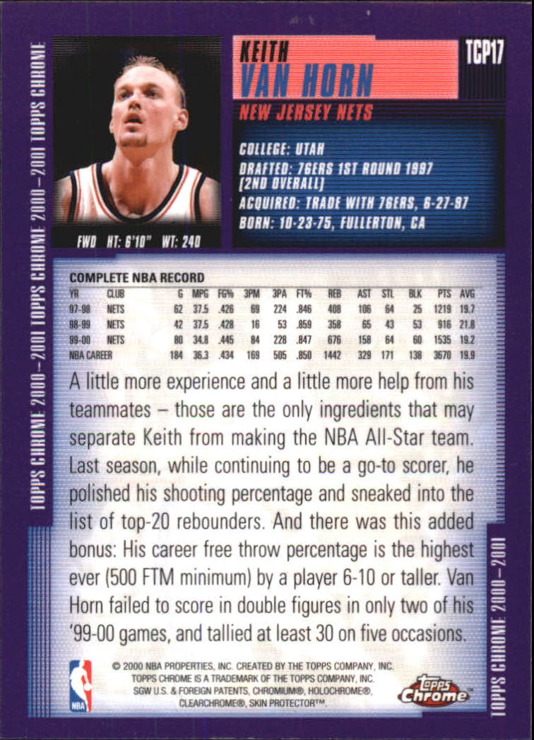2000/2001 Topps Chrome Basketball Part 3 Insert Cards - Picture 82 of 86
