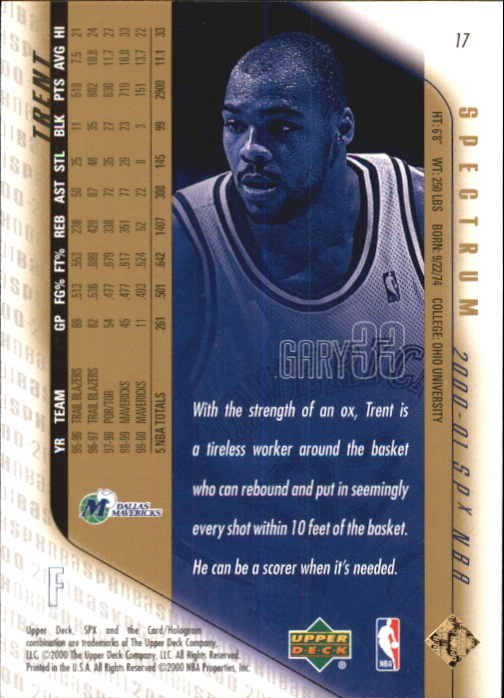 2000/2001 SPX (Upper Deck) Basketball - Picture 174 of 204