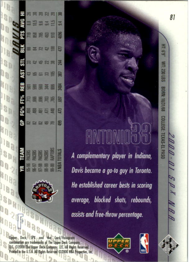 2000/2001 SPX (Upper Deck) Basketball - Picture 48 of 204
