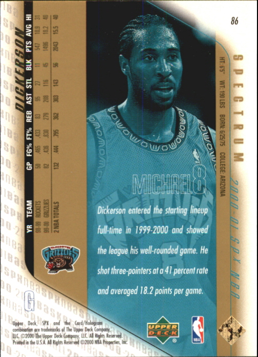 2000/2001 SPX (Upper Deck) Basketball - Picture 38 of 204