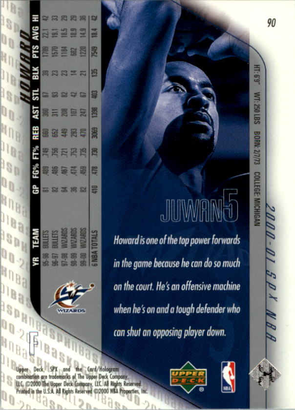2000/2001 SPX (Upper Deck) Basketball - Picture 30 of 204