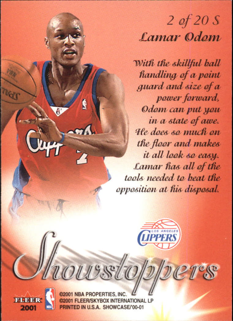 2000/2001 Fleer Showcase Basketball - Picture 95 of 119