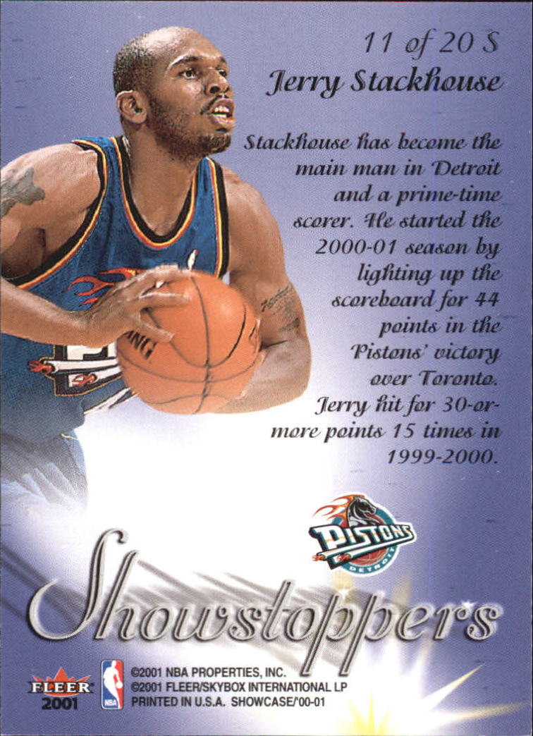 2000/2001 Fleer Showcase Basketball - Picture 105 of 119