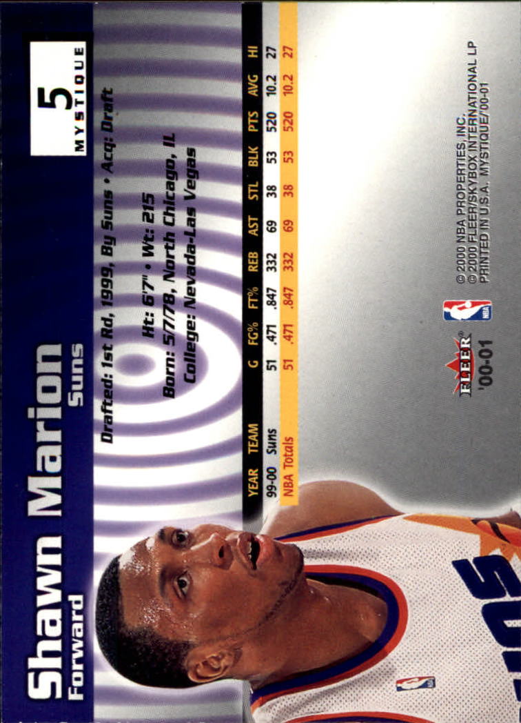 2000/2001 Fleer Mystique Basketball - Picture 9 of 211