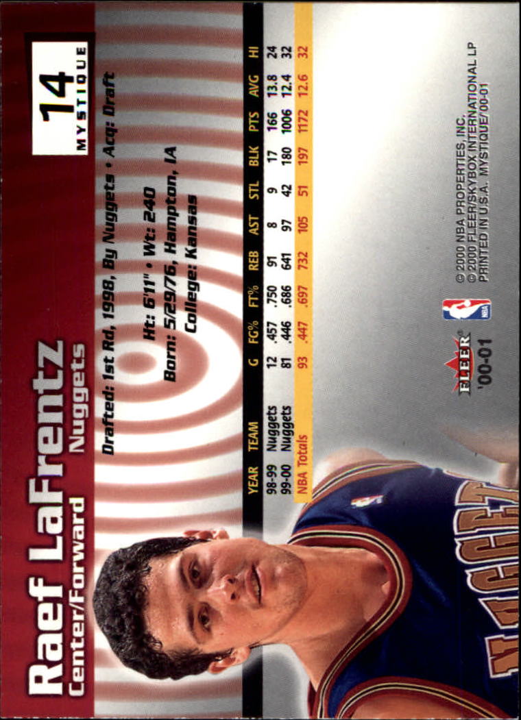 2000/2001 Fleer Mystique Basketball - Picture 21 of 211