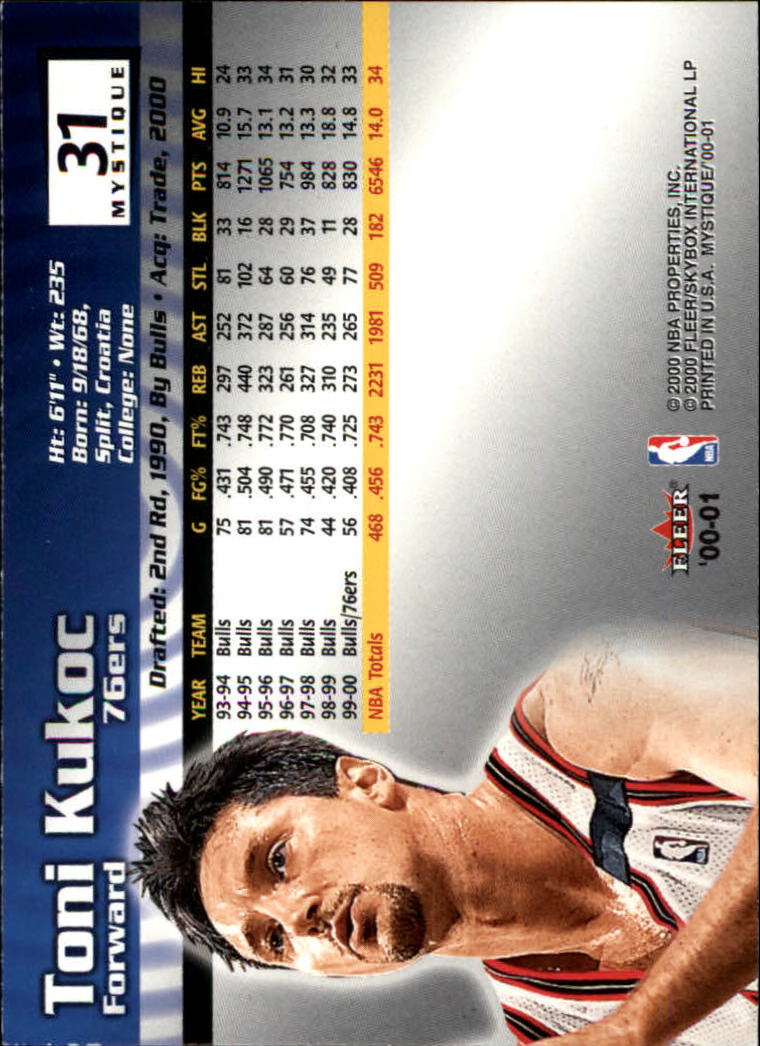 2000/2001 Fleer Mystique Basketball - Picture 49 of 211