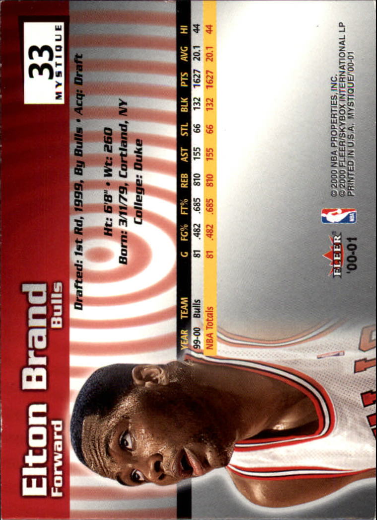 2000/2001 Fleer Mystique Basketball - Picture 53 of 211