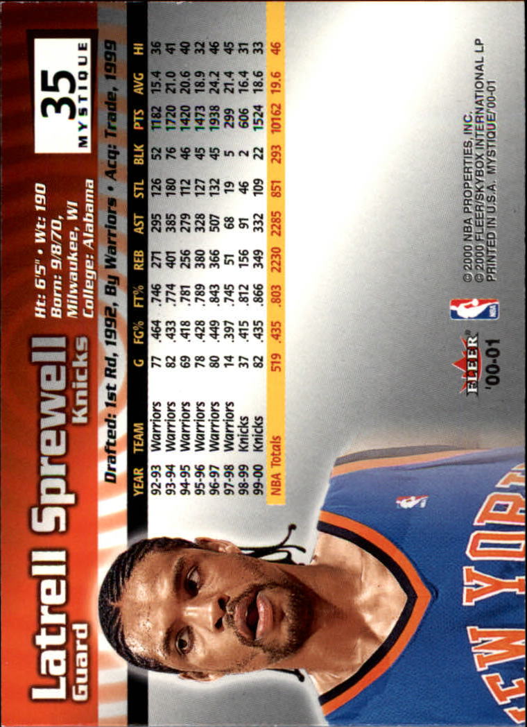 2000/2001 Fleer Mystique Basketball - Picture 55 of 211