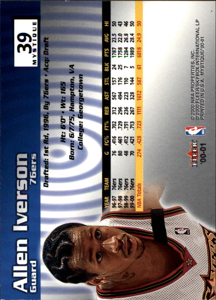 2000/2001 Fleer Mystique Basketball - Picture 63 of 211
