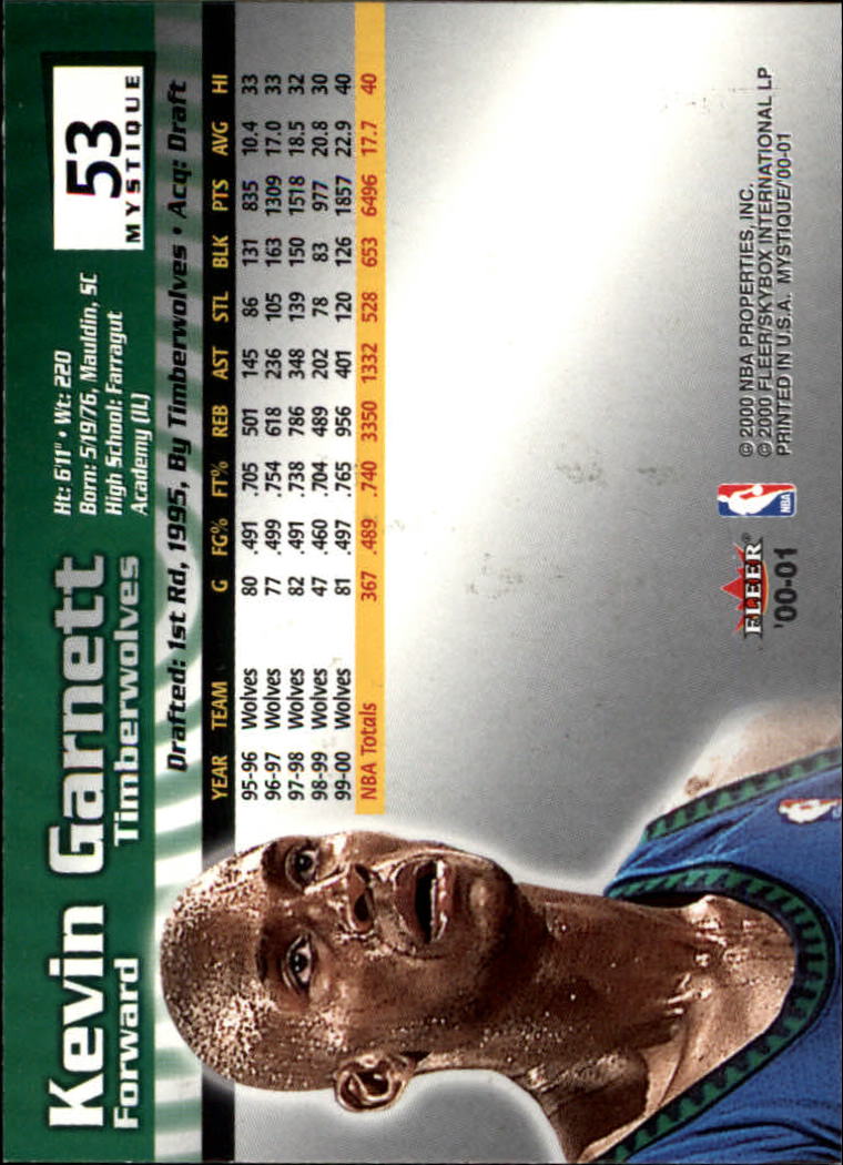 2000/2001 Fleer Mystique Basketball - Picture 87 of 211