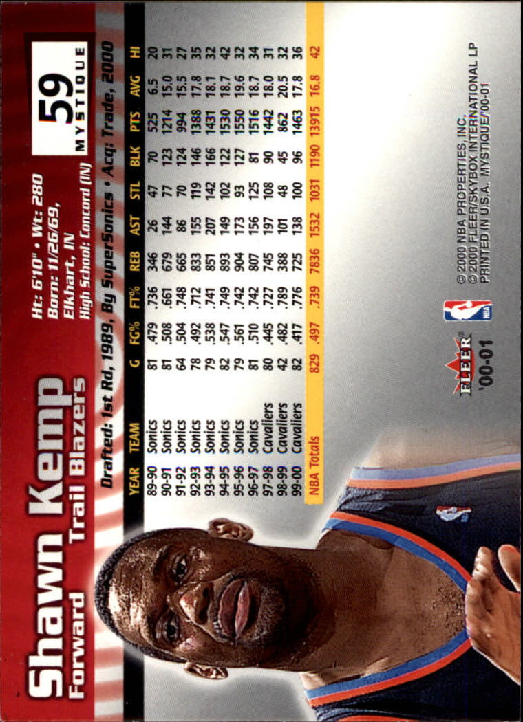2000/2001 Fleer Mystique Basketball - Picture 99 of 211