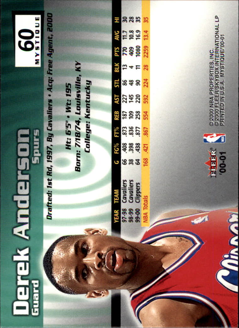 2000/2001 Fleer Mystique Basketball - Picture 101 of 211