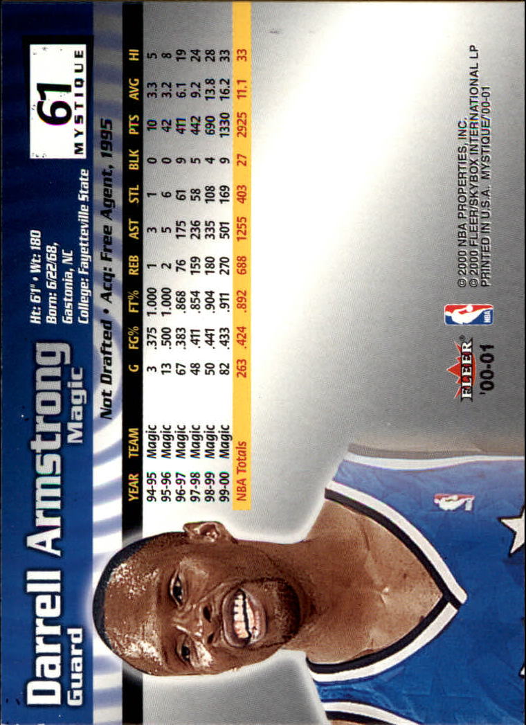 2000/2001 Fleer Mystique Basketball - Picture 103 of 211