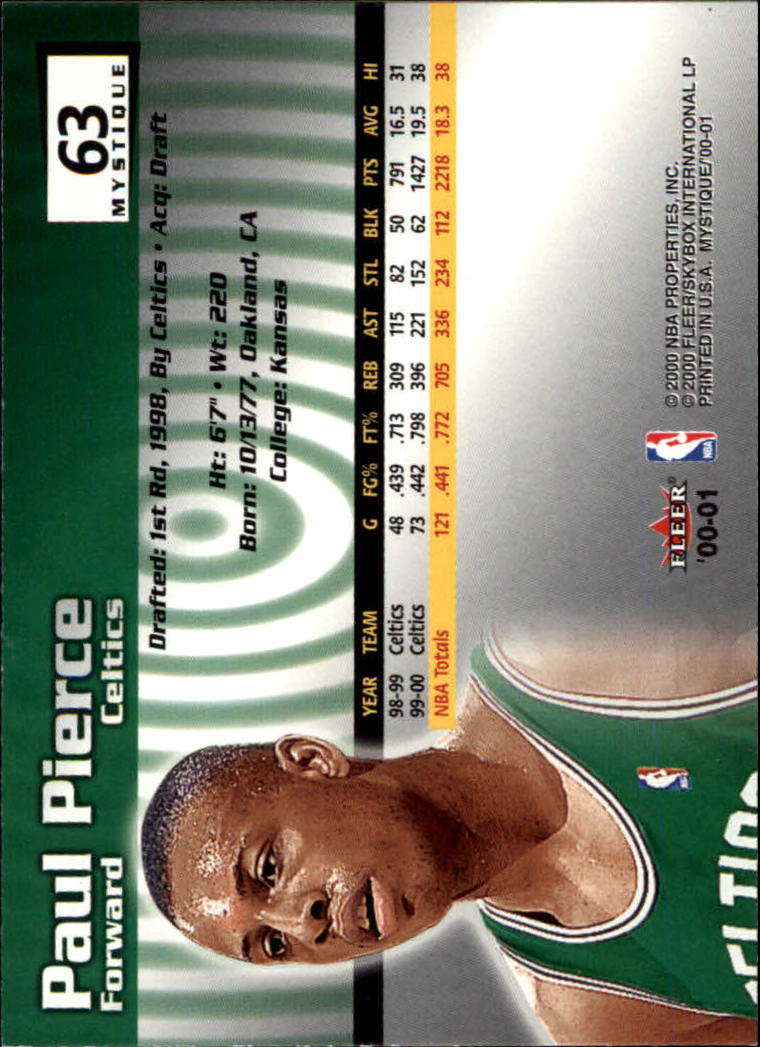 2000/2001 Fleer Mystique Basketball - Picture 105 of 211