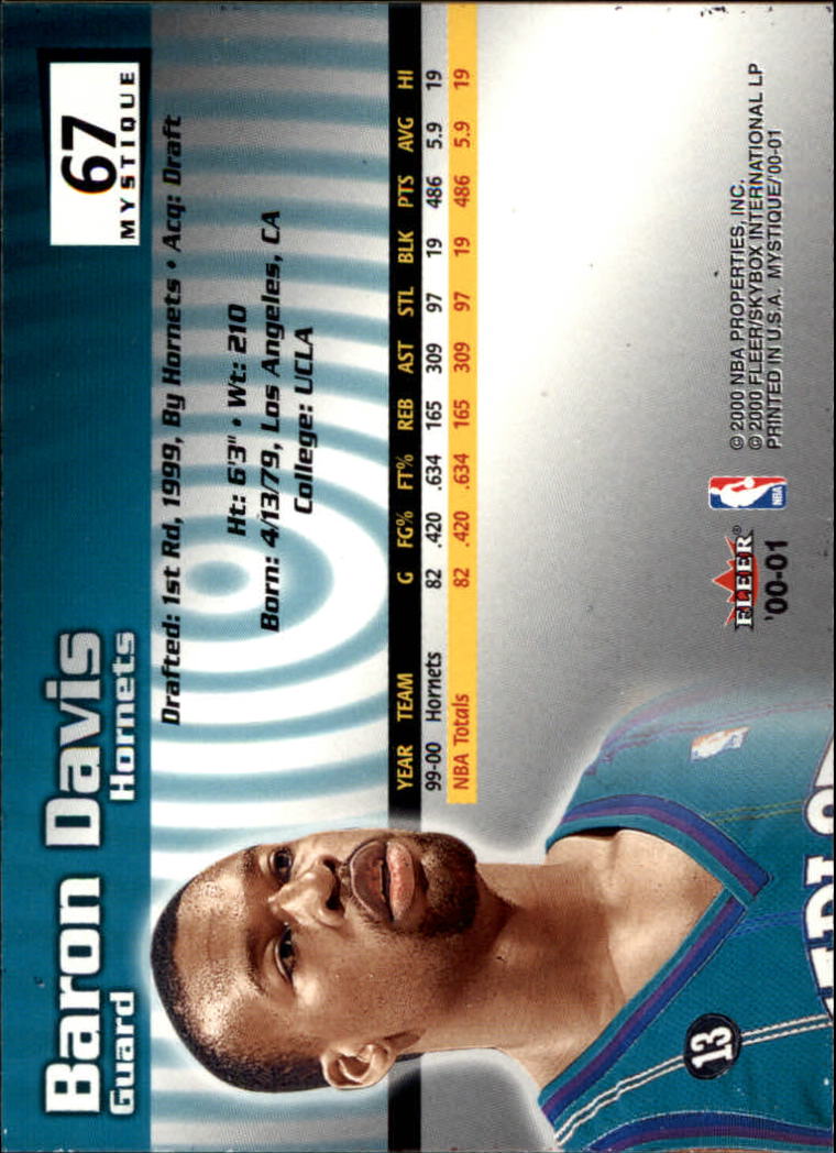 2000/2001 Fleer Mystique Basketball - Picture 111 of 211