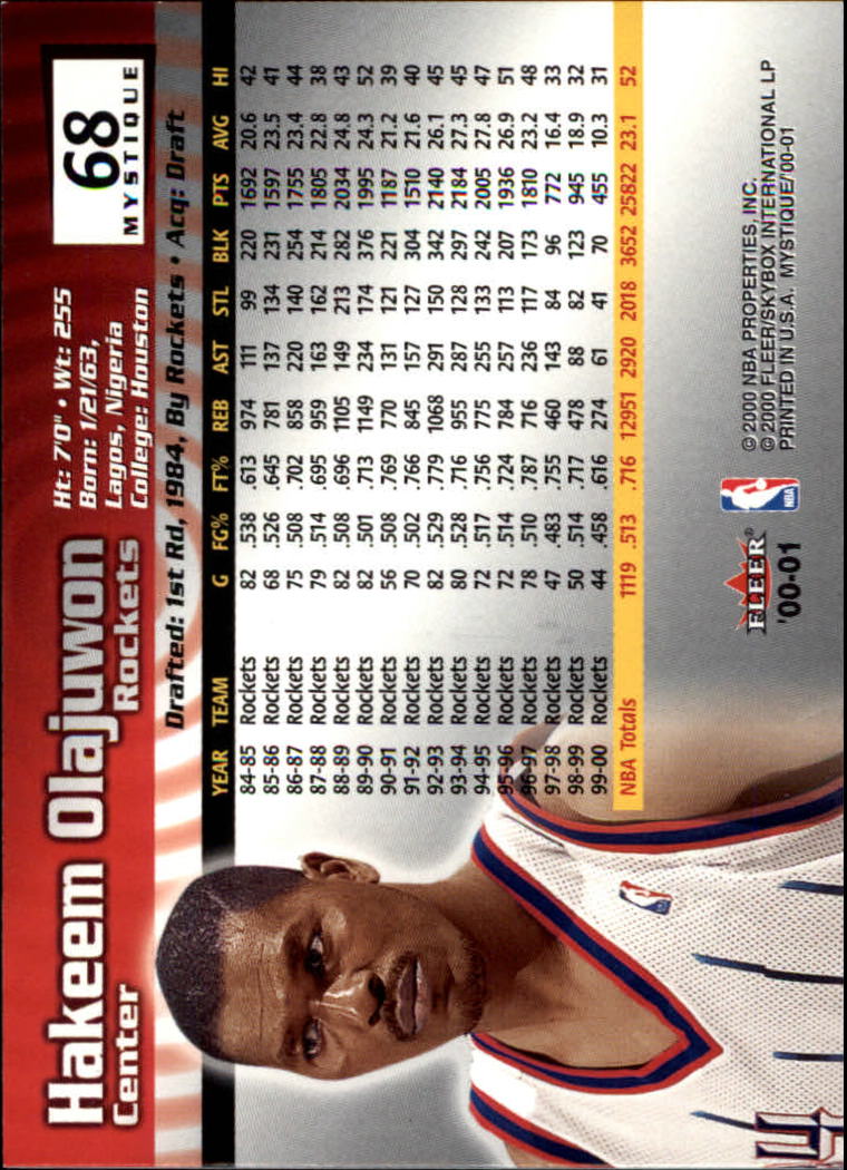 2000/2001 Fleer Mystique Basketball - Picture 113 of 211