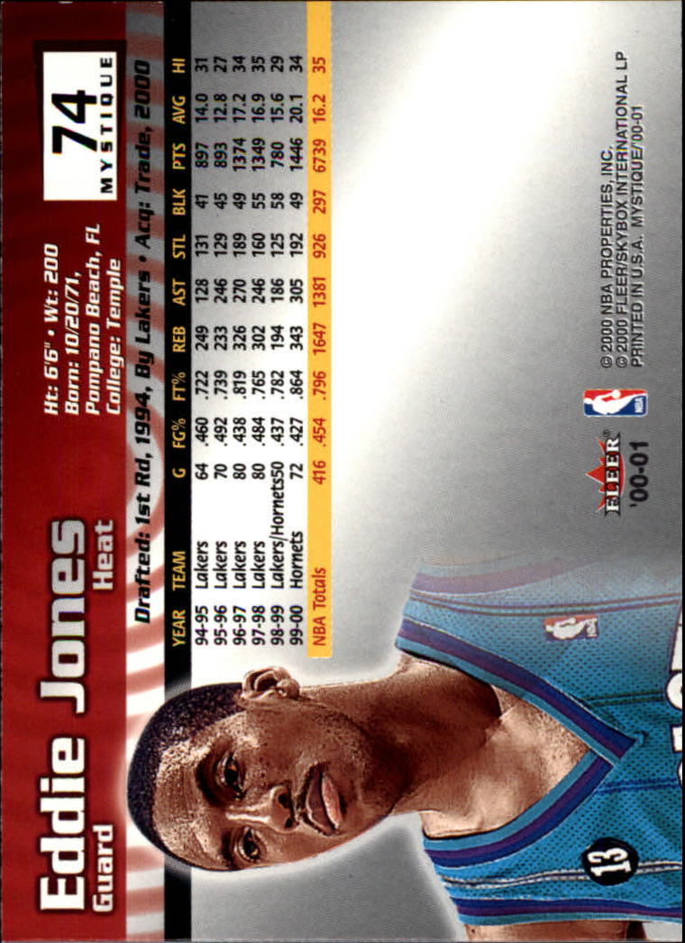 2000/2001 Fleer Mystique Basketball - Picture 125 of 211