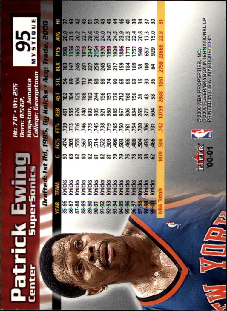 2000/2001 Fleer Mystique Basketball - Picture 163 of 211