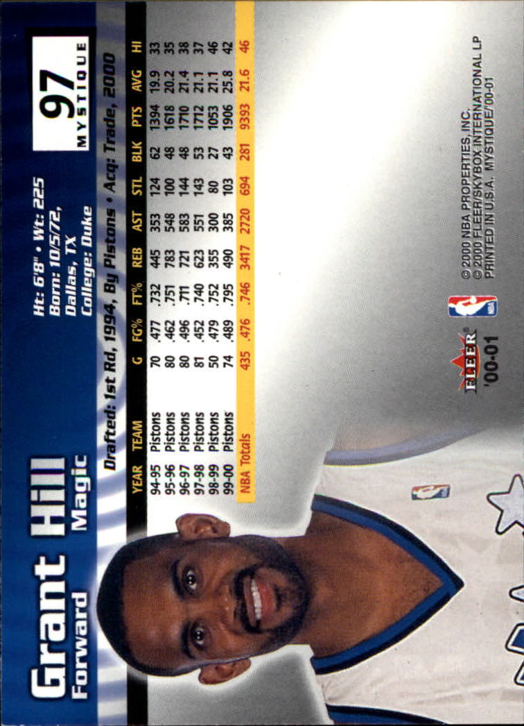 2000/2001 Fleer Mystique Basketball - Picture 167 of 211