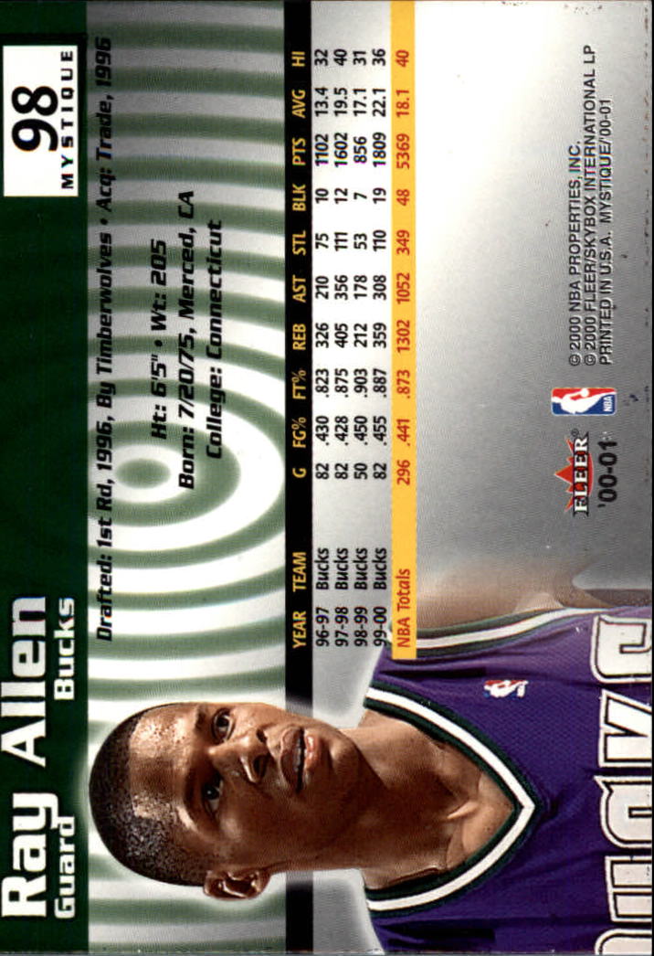 2000/2001 Fleer Mystique Basketball - Picture 169 of 211