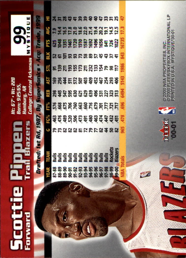 2000/2001 Fleer Mystique Basketball - Picture 171 of 211