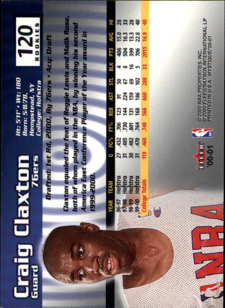 2000/2001 Fleer Mystique Basketball - Picture 179 of 211