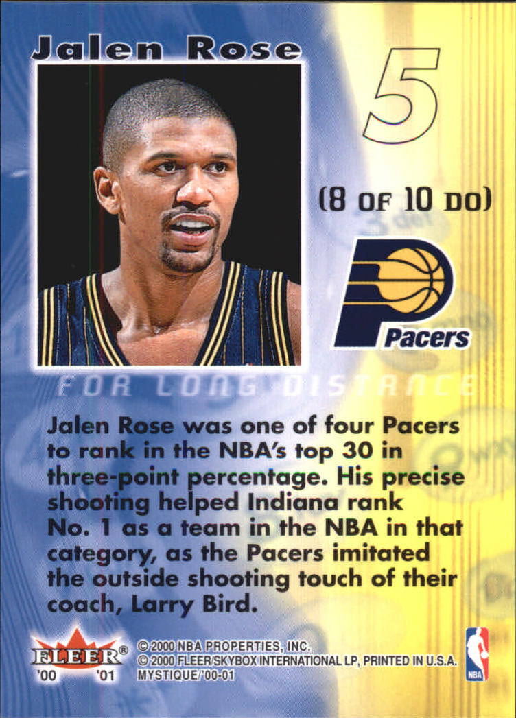 2000/2001 Fleer Mystique Basketball - Picture 183 of 211