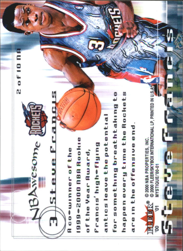 2000/2001 Fleer Mystique Basketball - Picture 197 of 211