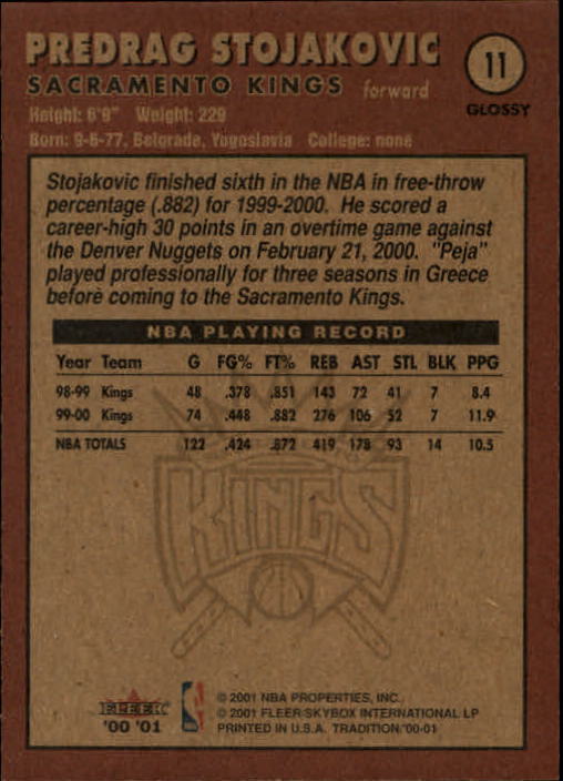2000/2001 Fleer Glossy Basketball - Picture 15 of 217