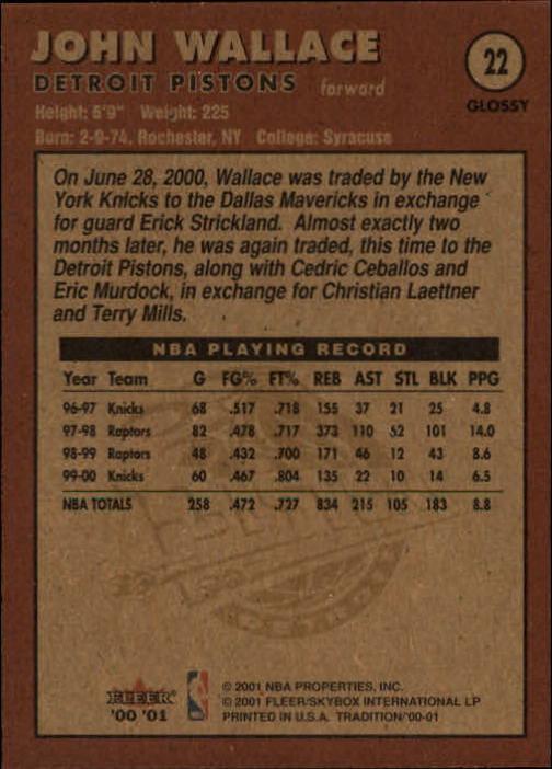 2000/2001 Fleer Glossy Basketball - Picture 25 of 217
