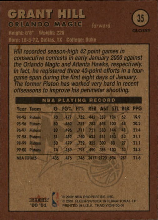 2000/2001 Fleer Glossy Basketball - Picture 31 of 217