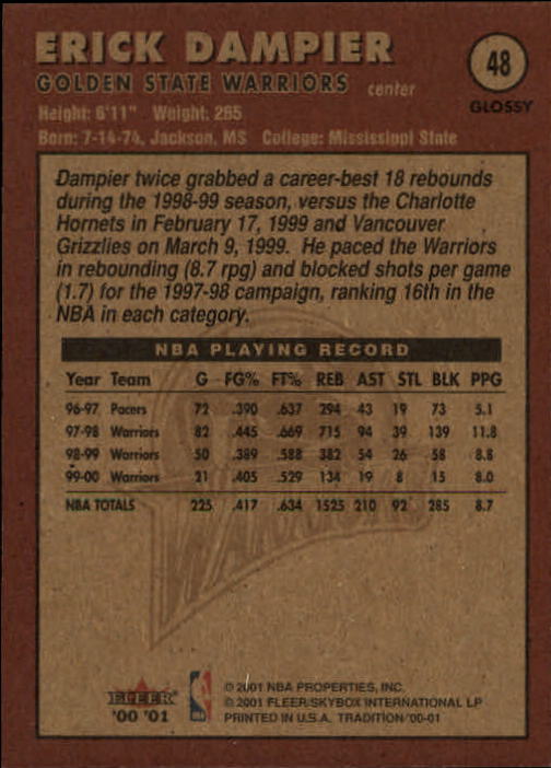 2000/2001 Fleer Glossy Basketball - Picture 45 of 217