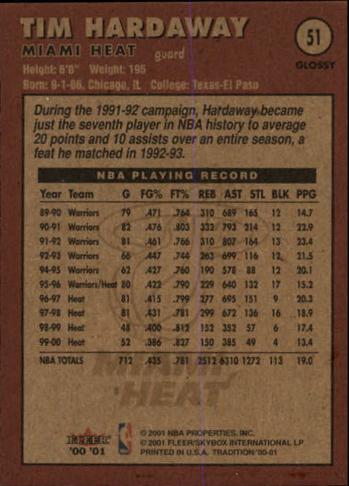 2000/2001 Fleer Glossy Basketball - Picture 49 of 217