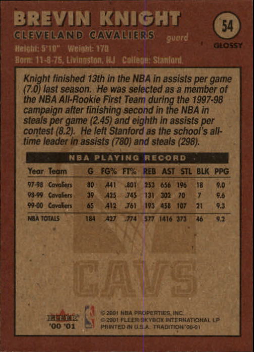 2000/2001 Fleer Glossy Basketball - Picture 53 of 217