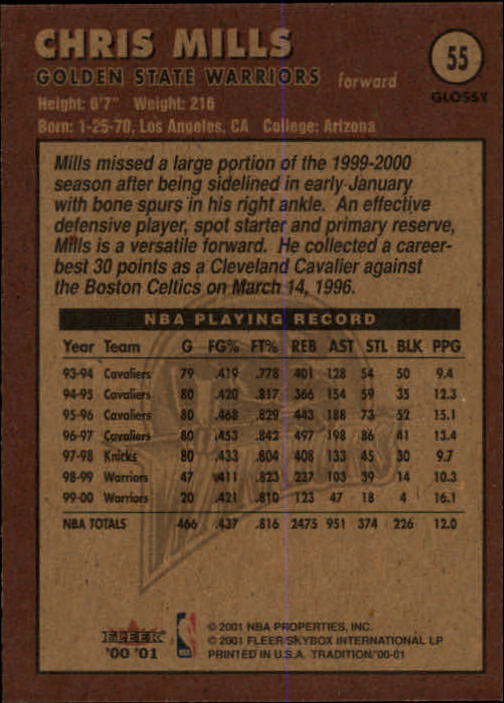 2000/2001 Fleer Glossy Basketball - Picture 55 of 217