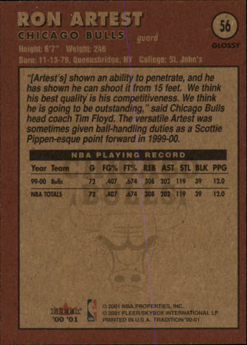 2000/2001 Fleer Glossy Basketball - Picture 57 of 217
