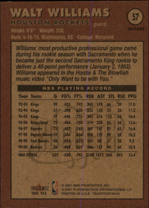 2000/2001 Fleer Glossy Basketball - Picture 59 of 217