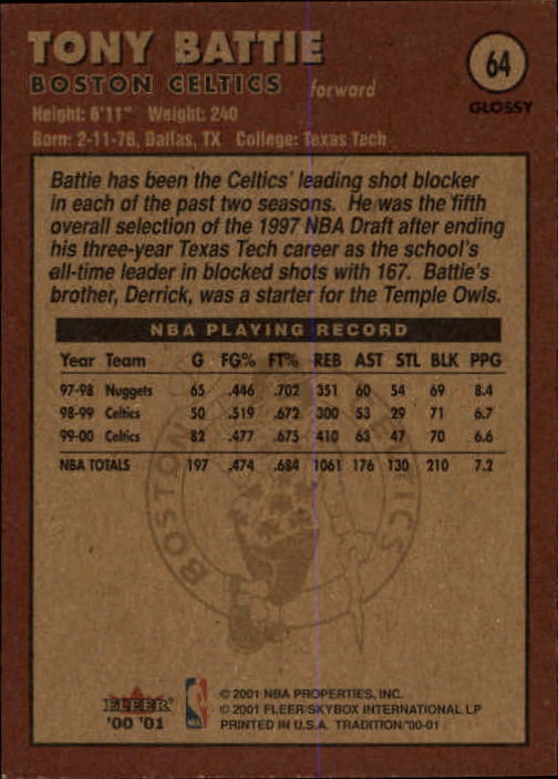2000/2001 Fleer Glossy Basketball - Picture 65 of 217