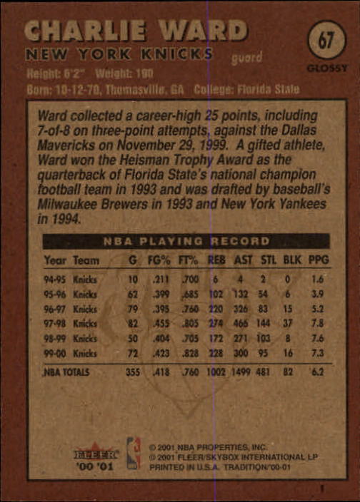 2000/2001 Fleer Glossy Basketball - Picture 67 of 217