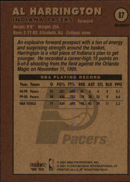 2000/2001 Fleer Glossy Basketball - Picture 89 of 217
