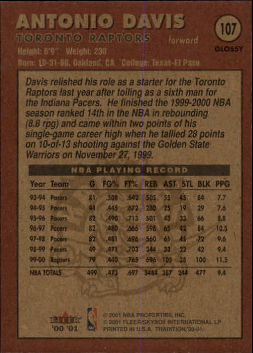 2000/2001 Fleer Glossy Basketball - Picture 109 of 217