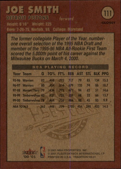 2000/2001 Fleer Glossy Basketball - Picture 115 of 217