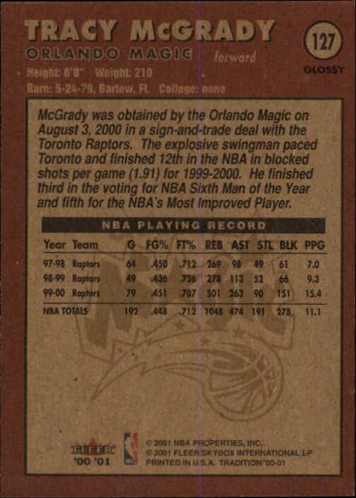 2000/2001 Fleer Glossy Basketball - Picture 135 of 217