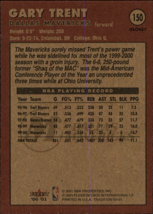 2000/2001 Fleer Glossy Basketball - Picture 155 of 217