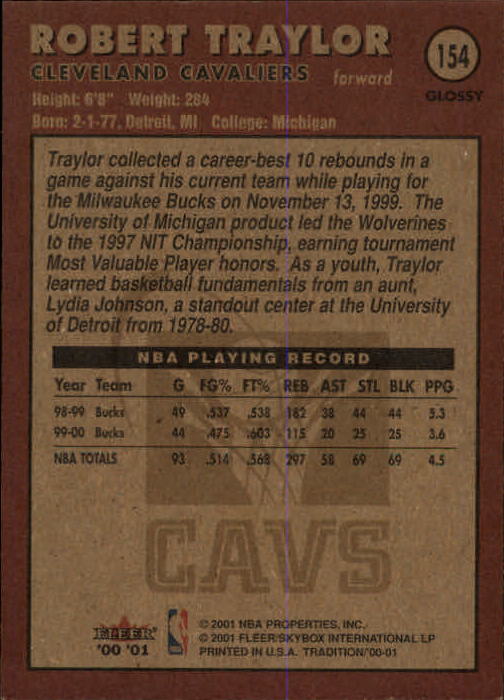 2000/2001 Fleer Glossy Basketball - Picture 157 of 217