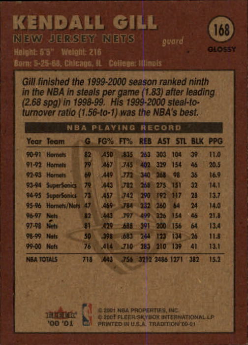 2000/2001 Fleer Glossy Basketball - Picture 165 of 217
