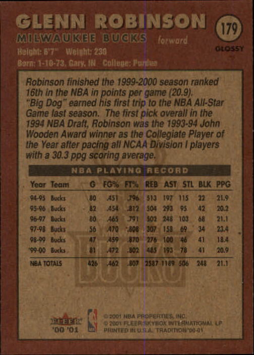 2000/2001 Fleer Glossy Basketball - Picture 179 of 217